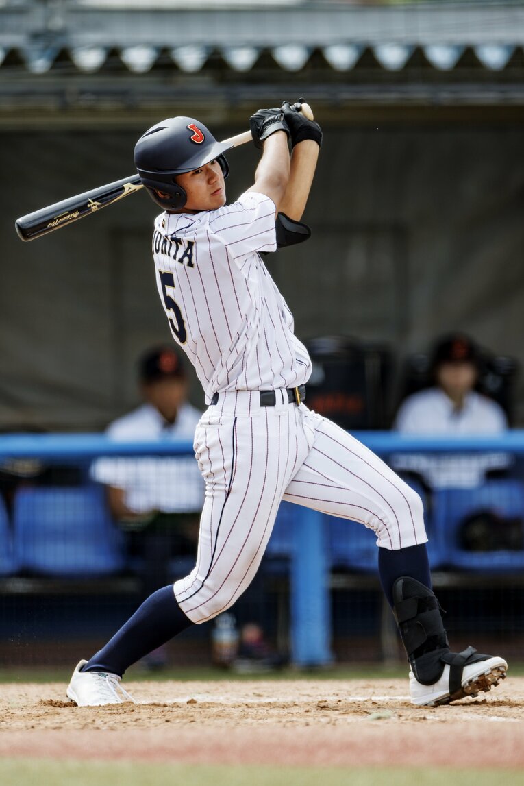 U18日本代表でも4番に座った森田のフルスイング　©Hideki Sugiyama