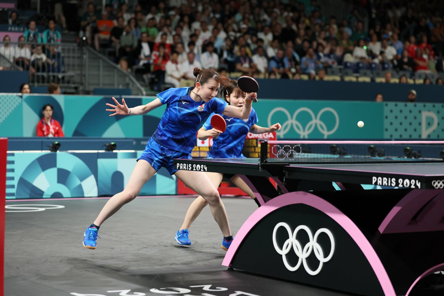 試合のカギを握るダブルスは、早田ひなと平野美宇の“ひなみう”ペア ©JMPA