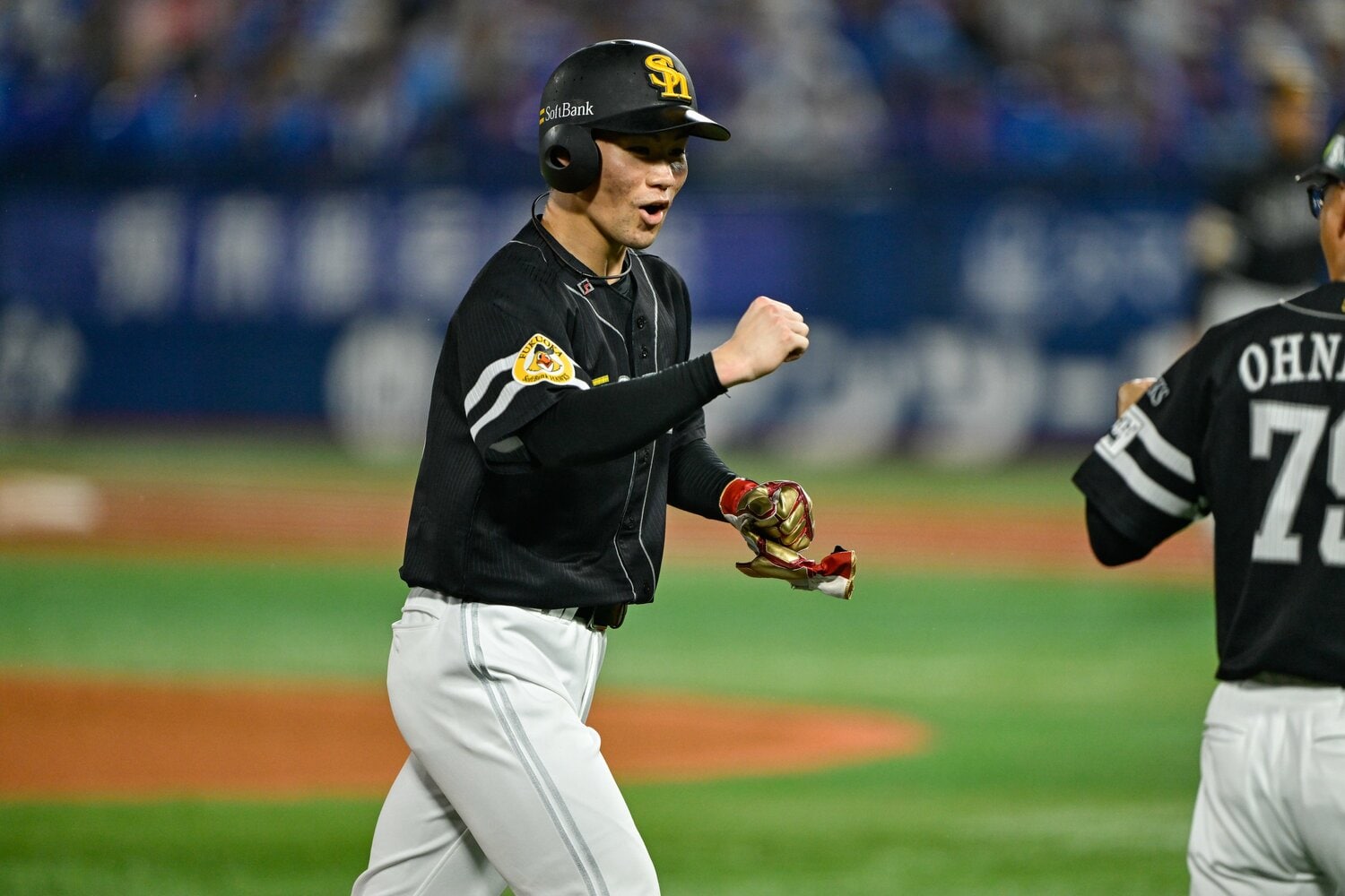 日本シリーズ第1戦、2戦ともに流れを引き寄せる活躍をみせたソフトバンクの庄子雄大 ©️Nanae Suzuki