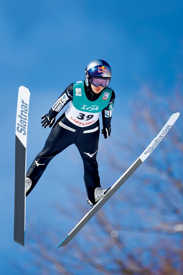 今シーズンのワールドカップでの最高順位は4位だった高梨沙羅。自身初の表彰台となった　©Kiichi Matsumoto