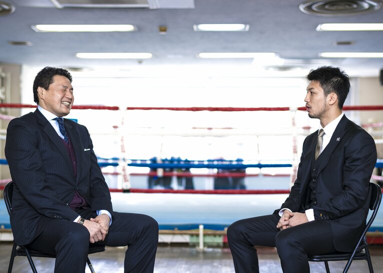 ボクサー村田諒太との対談（2018年）　©︎Takuya Sugiyama