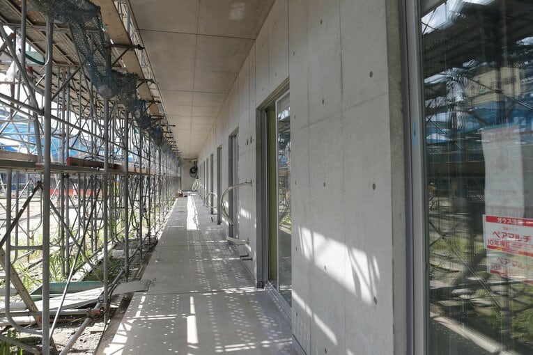 2015年、建設段階のファーム施設「ＨＡＷＫＳベースボールパーク筑後」（寮）　©JIJI PRESS