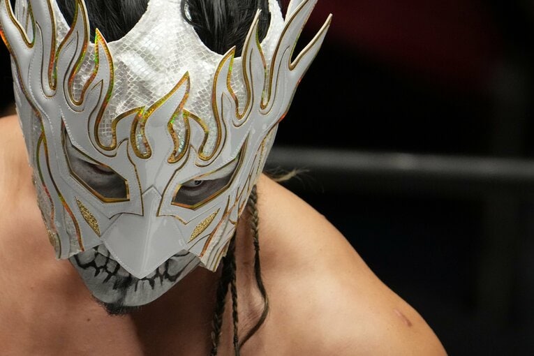新日本プロレスでは異例の「デスマッチによるタイトル戦」を実現させたエル・デスペラード　©Masashi Hara