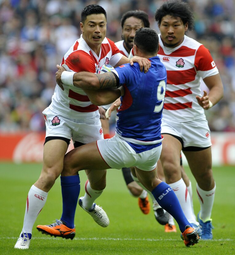 2015年W杯イングランド大会サモア戦での山田　©JIJI PRESS