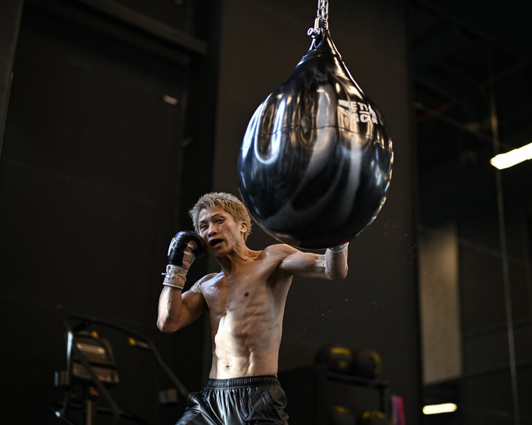 ピカソ戦直前、現地リヤドでの井上尚弥のジムワーク　©Hiroaki Finito Yamaguchi