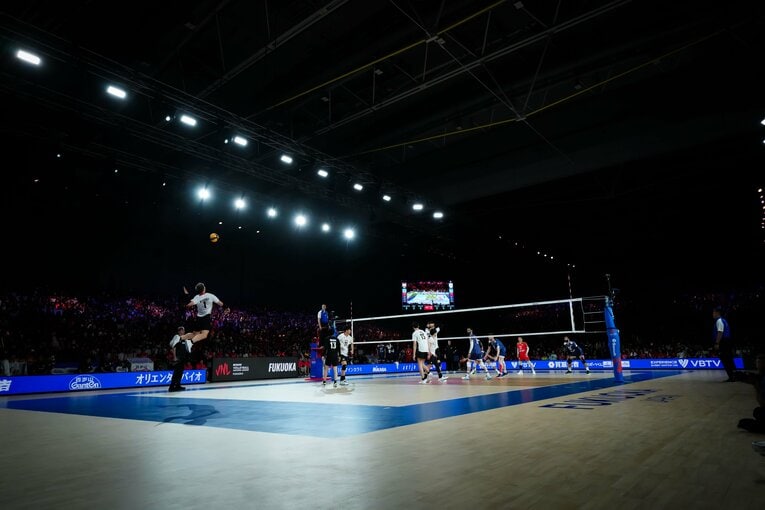 西田有志（VNLイラン戦）　©︎Volleyball Wrold