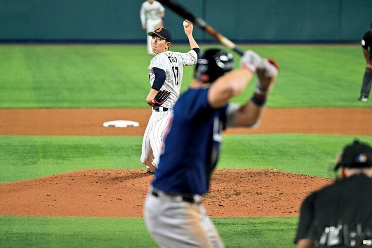 ＷBC初出場の戸郷は2試合に登板。アメリカ戦では2回無失点の好投を見せた　©︎Naoya Sanuki