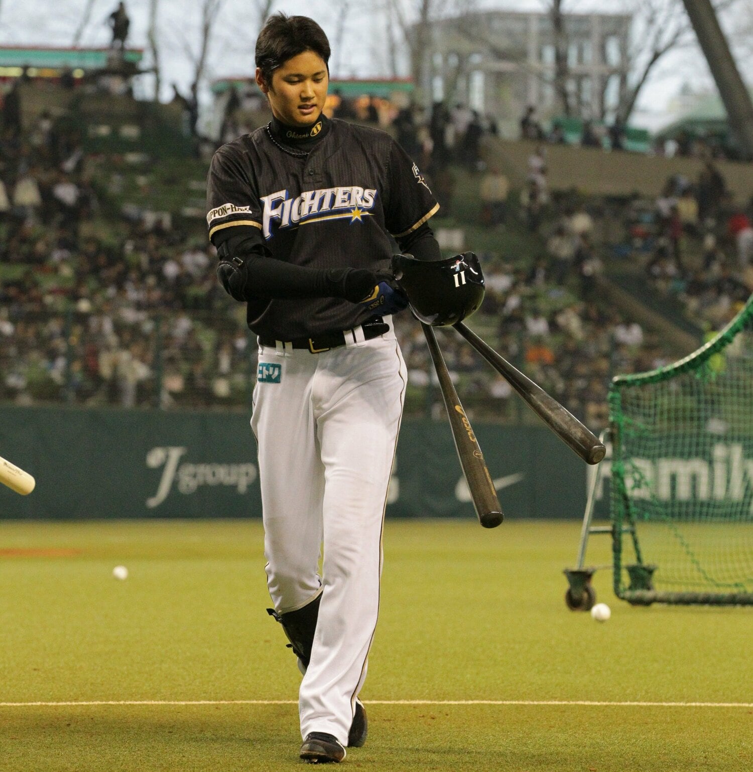 一軍デビュー戦時の大谷　©Shigeki Yamamoto