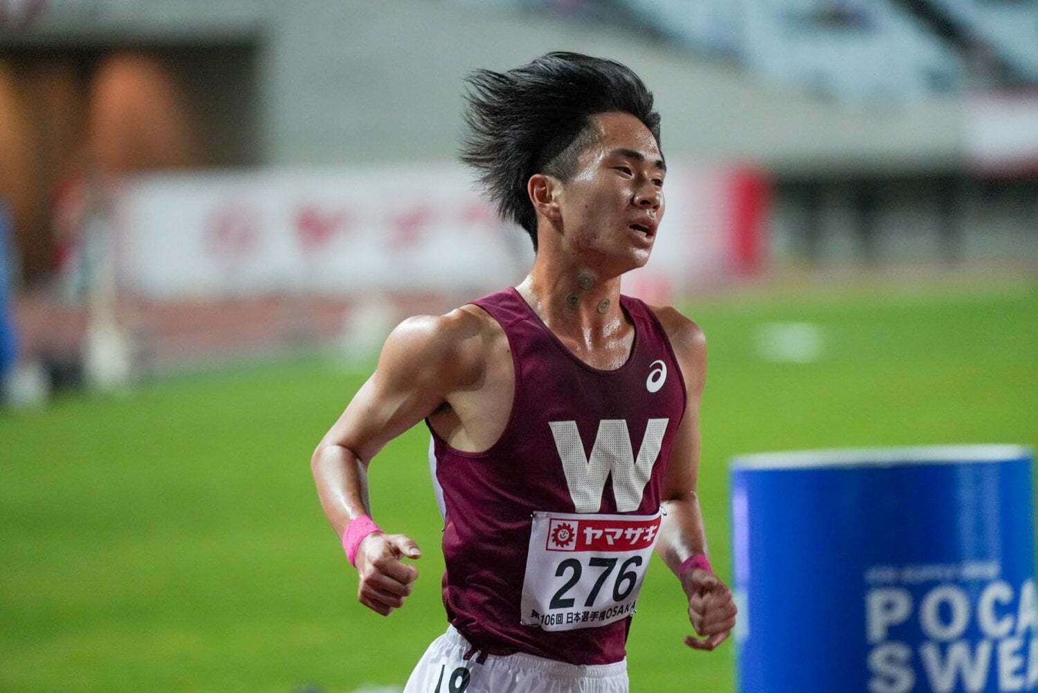 1年時はそのポテンシャルは感じさせる走りを見せていたものの、走りにムラがあった山口　©Satoshi Wada