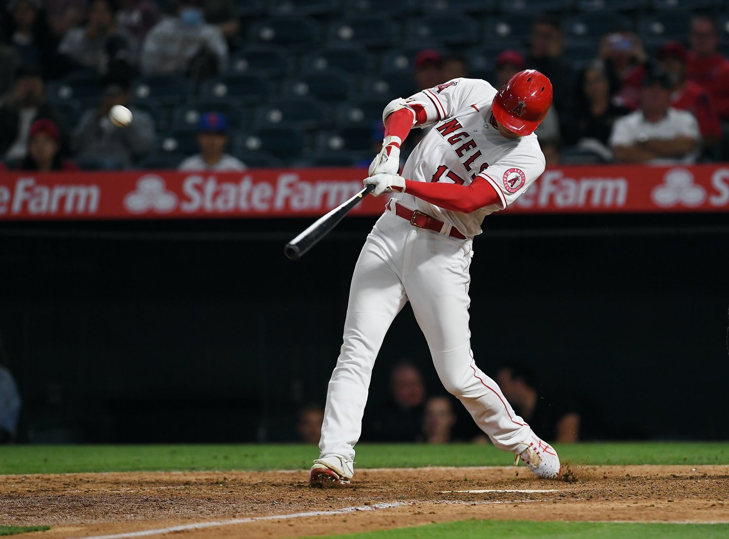今季の21号本塁打。逆方向にもっていく大谷の長打力に驚く人も多いはずだ©Getty Images