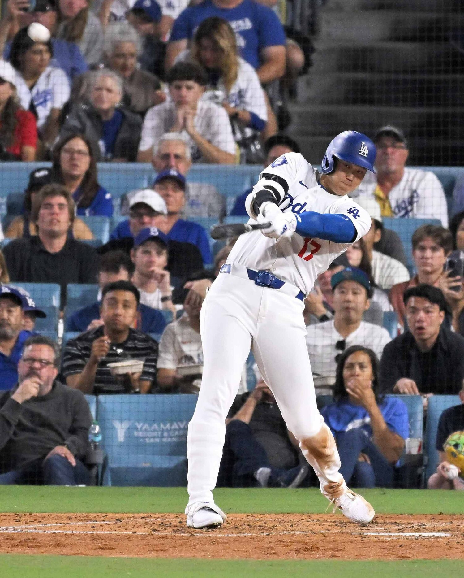 大谷がエンゼルス相手に放った22号2ラン本塁打　©JIJI PRESS