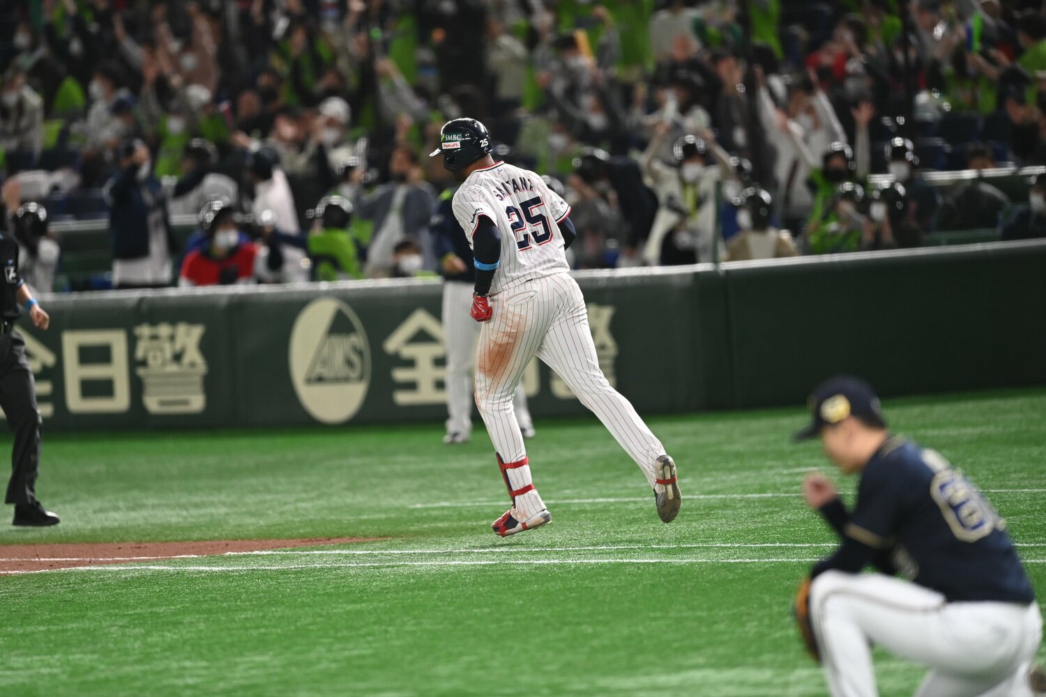 日本シリーズ第3戦、ヤクルト・サンタナにホームランを浴びた　©︎Naoya Sanuki