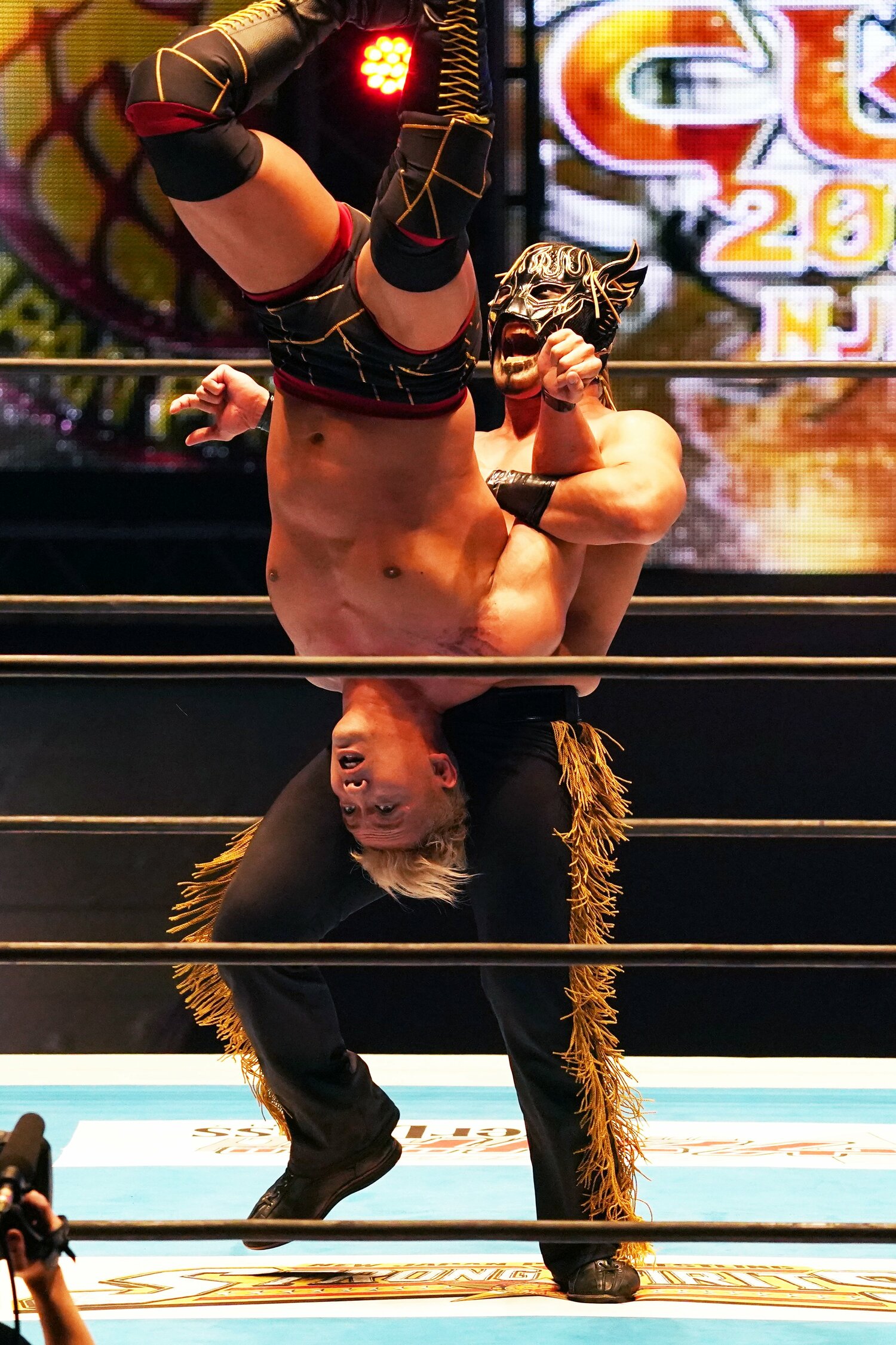 3月2日、日本武道館のメインでIWGP世界ヘビー級王座のオカダ・カズチカと対戦したエル・デスペラード　©Essei Hara