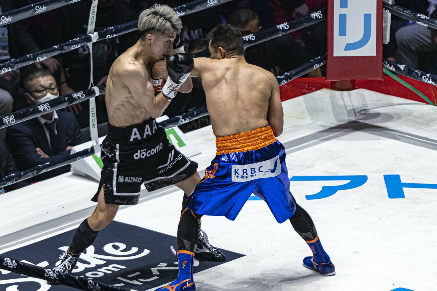 井上尚弥vsドネア2（クリック、スワイプすると「ドネアとの2試合／過去の衝撃KO劇」がご覧になれます）©Takuya Sugiyama