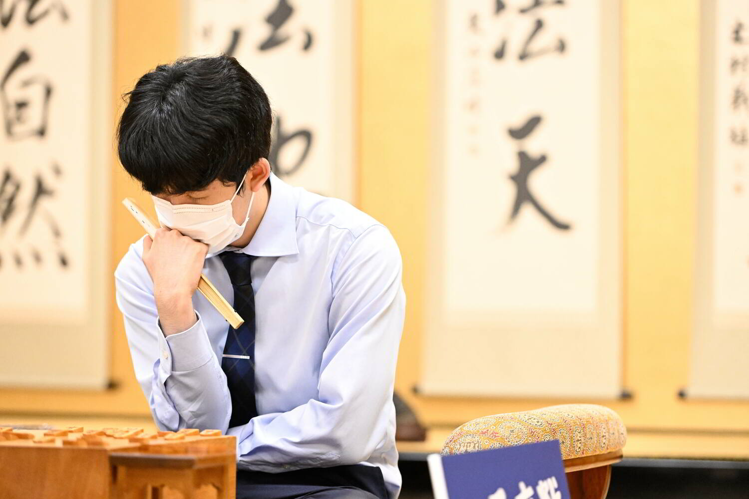 王座戦挑戦者決定戦での藤井　©Keiji Ishikawa