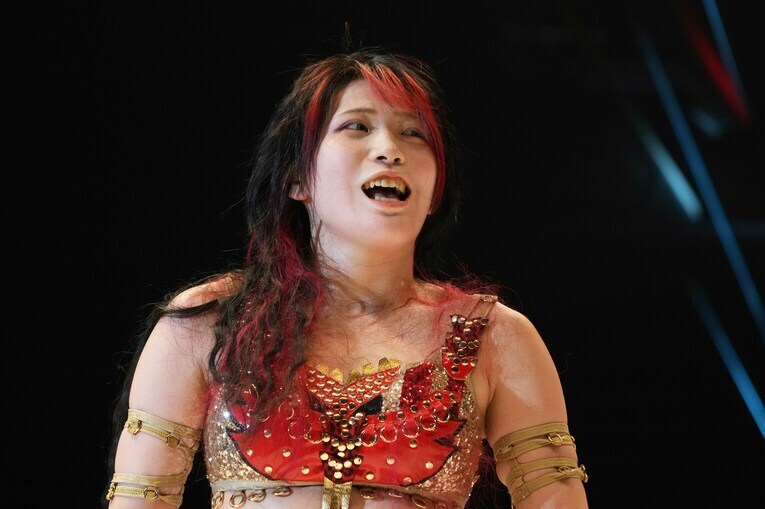 朱里との激闘を終えて満足げな表情の林下詩美