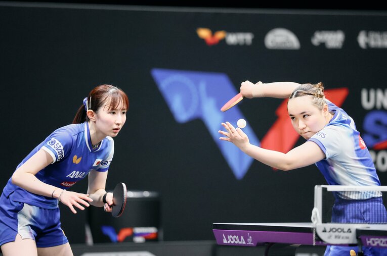 7月のUSスマッシュで久々に〈みまひな〉ペアが復活した。共闘の理由、そして平野美宇との絆まで伊藤が語り尽くす ／ photograph by Getty Images