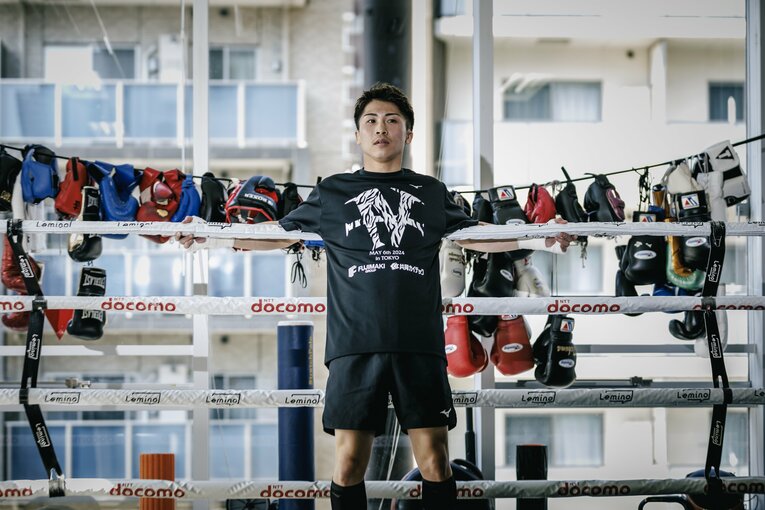 4月10日、31歳の誕生日に大橋ジムで行われた井上尚弥の公開練習　©Kiichi Matsumoto