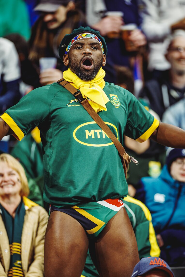 敵地フランスに乗り込んだ南アフリカのサポーターたち　©︎Kiichi Matsumoto