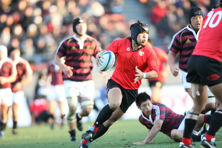 帝京大学4年時の堀江。今よりだいぶ線が細い　©︎AFLO