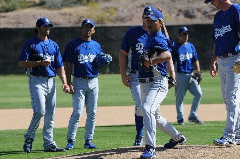 08年のドジャース黒田、斎藤ら　©Naoya Sanuki