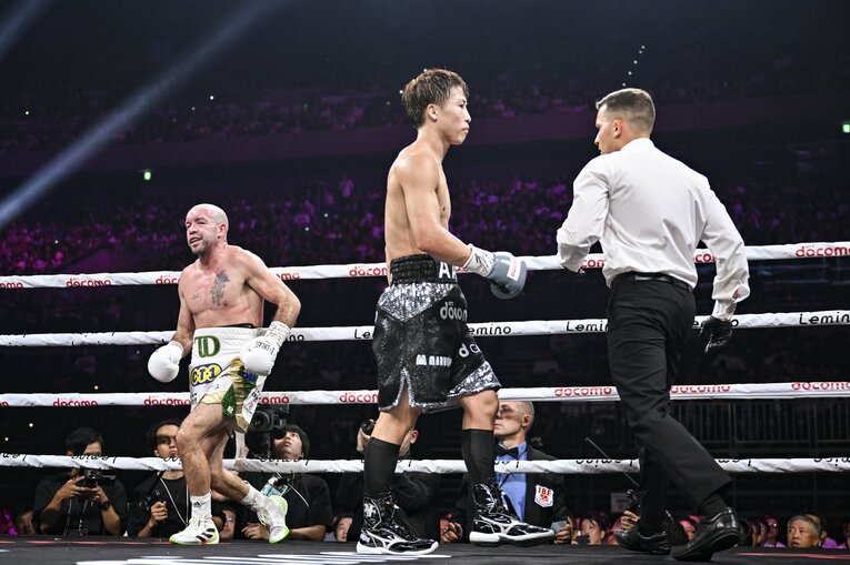 予想外の幕切れとなったドヘニー戦。12月に予定される次戦、井上はどのような闘いを見せるだろうか　©Hiroaki Yamaguchi