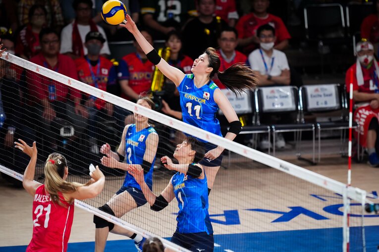 山田二千華（VNLセルビア戦）©︎Volleyball World