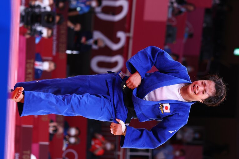 東京五輪で金メダルを獲得した阿部詩　©JMPA