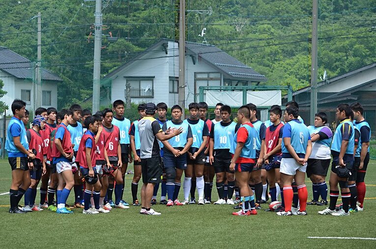 8月に菅平で行われた「ビッグマン＆ファストマン キャンプ」の様子。今回はどんな“一芸”が見つかるか。 ／ photograph by Masataka Tara