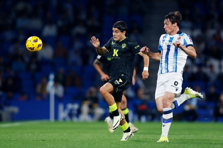 久保がマジョルカ在籍時、15歳で頭角を表したルカ・ロメロ。ミランからのレンタルでアルメリアでプレーしている　©Daisuke Nakashima