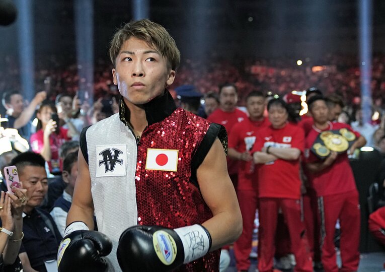 2018年10月7日、ファン・カルロス・パヤノとのWBSS1回戦。入場する井上尚弥　©Naoki Fukuda