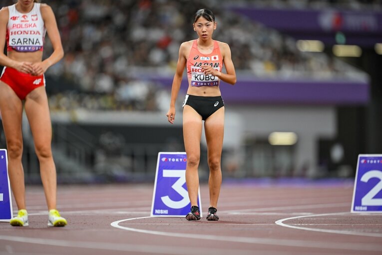 世界陸上初出場となった17歳の久保凛　©Nanae Suzuki