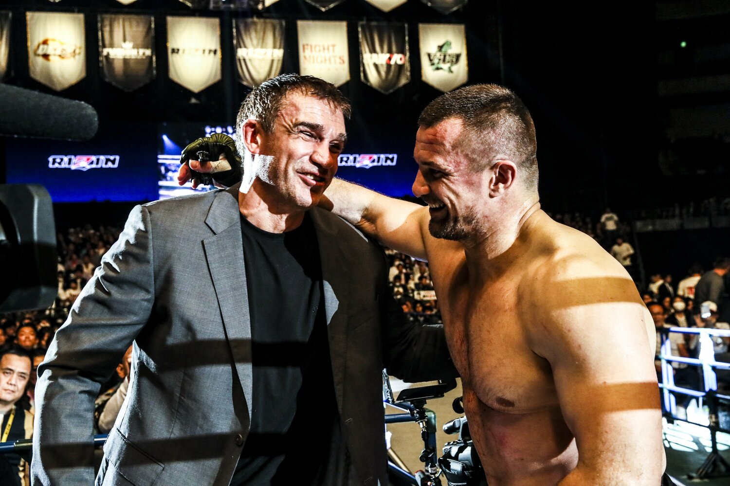 2018年9月、RIZINの会場でピーター・アーツと再会　©RIZIN FF Susumu Nagao