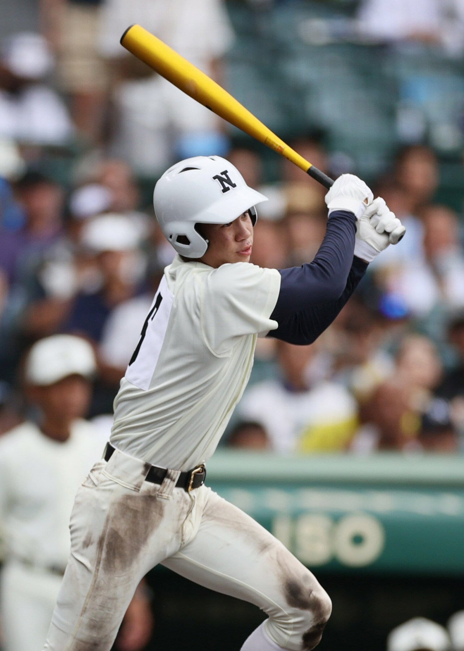 【1】日大三高・森山太陽遊撃手（３年・178cm75kg・右投右打）　©JIJI PRESS