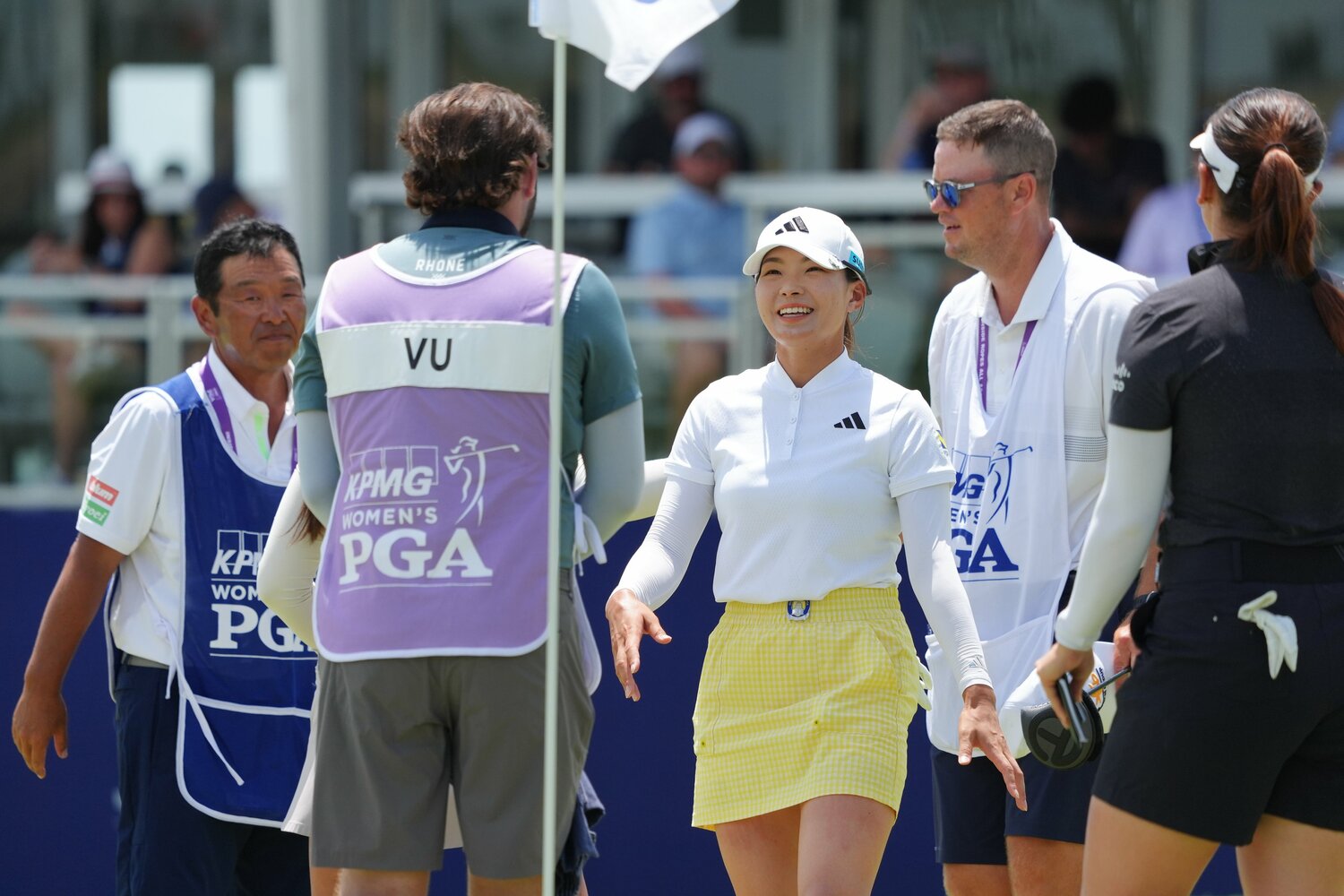 笑顔でホールアウトする渋野日向子（KPMG全米女子プロ選手権）　©︎Shizuka Minami