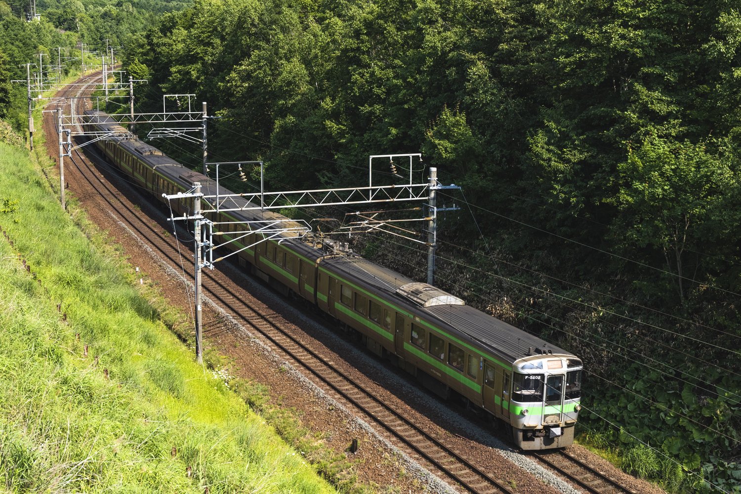 新千歳空港からJR北広島駅までは快速「エアポート」で20分ほどだ