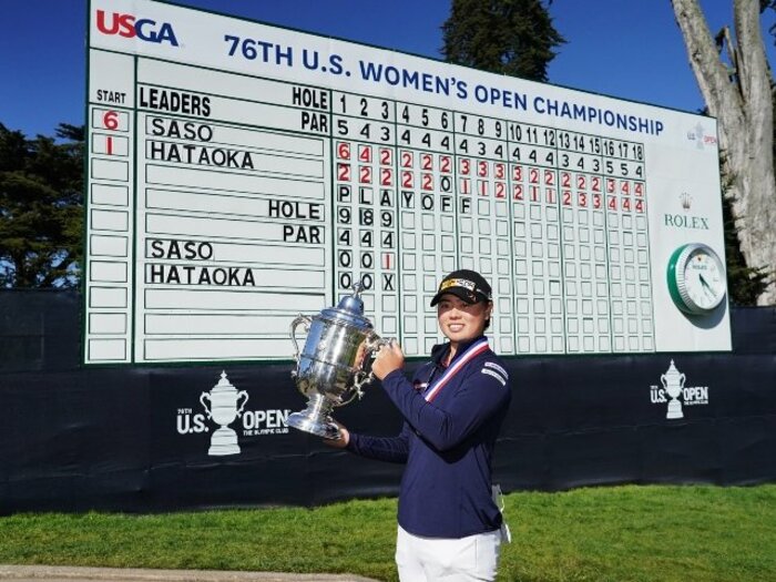 笹生優花と畑岡奈紗の勝敗を分けたものは？ 現地レポーターが見た直接対決「2人だけはラフからバーディを狙っていた」【全米女子オープン】＜Number Web＞ photograph by Shizuka Minami