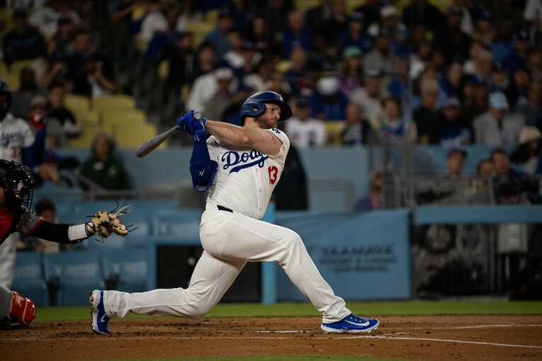 【ドジャースの新しい仲間たち】通算打率こそ低めなマンシーだが、長打力と選球眼が魅力　©Nanae Suzuki