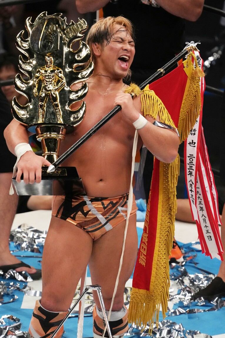 『G1 CLIMAX』を制した大岩陵平　©Masashi Hara