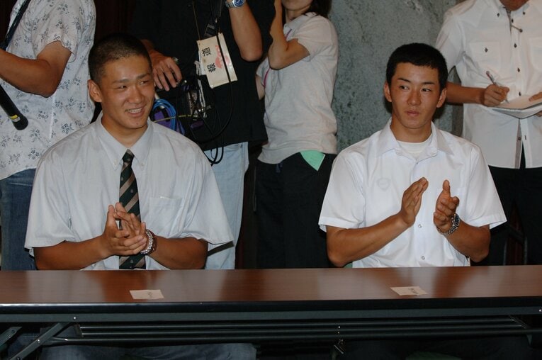 2006年、日本高校選抜の一コマ　©Takashi Shimizu