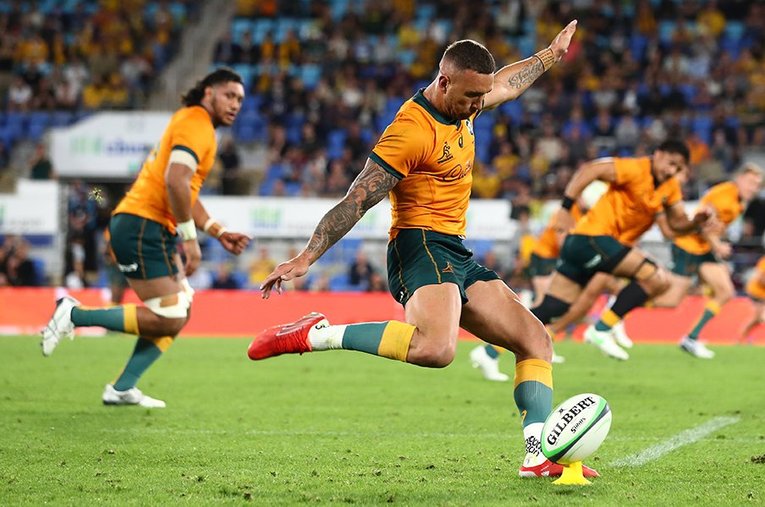 サヨナラPGを決め、W杯王者・南アフリカ撃破に貢献したSOクウェイド・クーパー。第4節（18日）も「10番」を託された ／ photograph by Getty Images