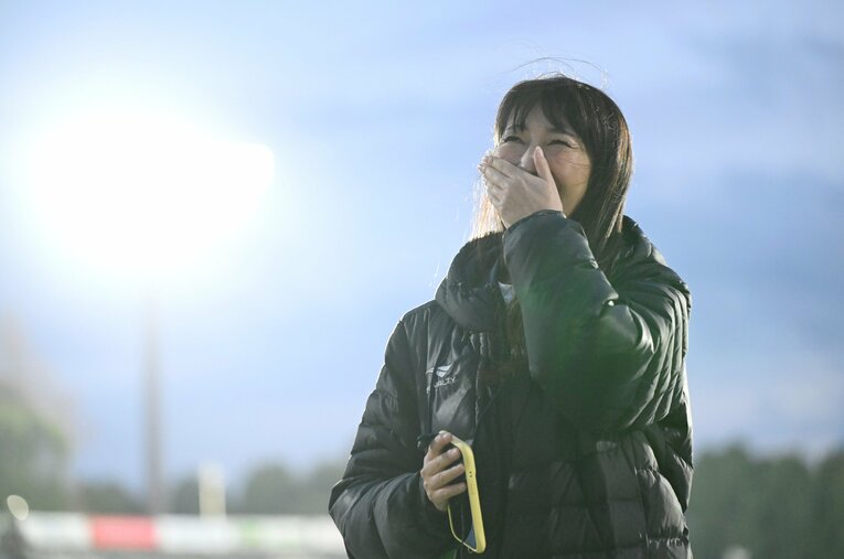 J1湘南ベルマーレの広報として活躍した遠藤さちえさん。今年2月で29年支え続けたクラブを離れた ／ photograph by J.LEAGUE/J.LEAGUE via Getty Images