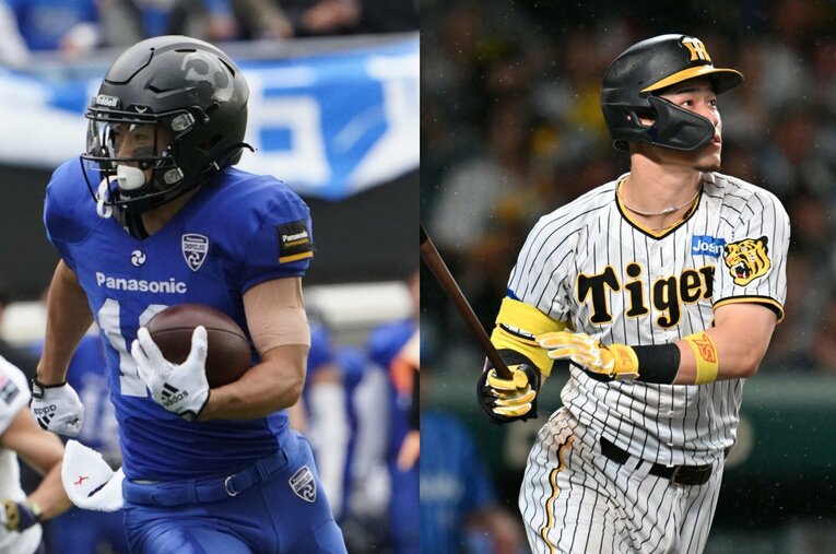 仁川学院高時代は捕手を務めていた佐藤とエースだった桑田の2人。どちらも1年時から活躍を見せていた ／ photograph by （左）パナソニック インパルス／HUDDLE（右）Hideki Sugiyama