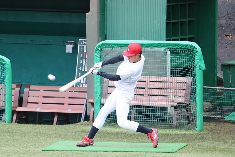 オリックスから1位指名を受けた麦谷祐介　©Genki Taguchi