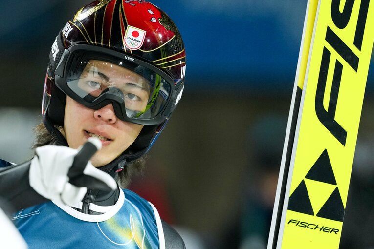 幻となった3本目では大ジャンプを見せていた二階堂　©Tsutomu Kishimoto／JMPA