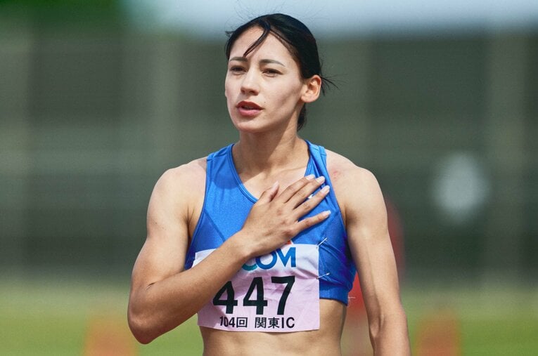 今季、400mでこれまでの自己ベストを1秒以上更新した日体大3年のフロレス・アリエ。その進化の秘密は「上半身強化」にあるそう　©Yuki Suenaga