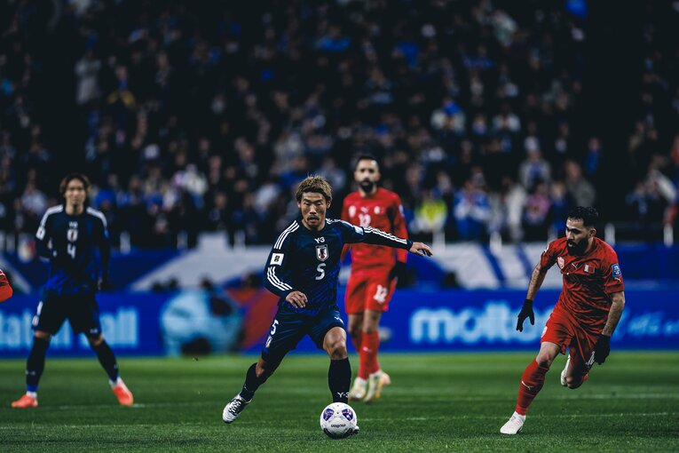 北中米W杯予選での守田　©Kiichi Matsumoto