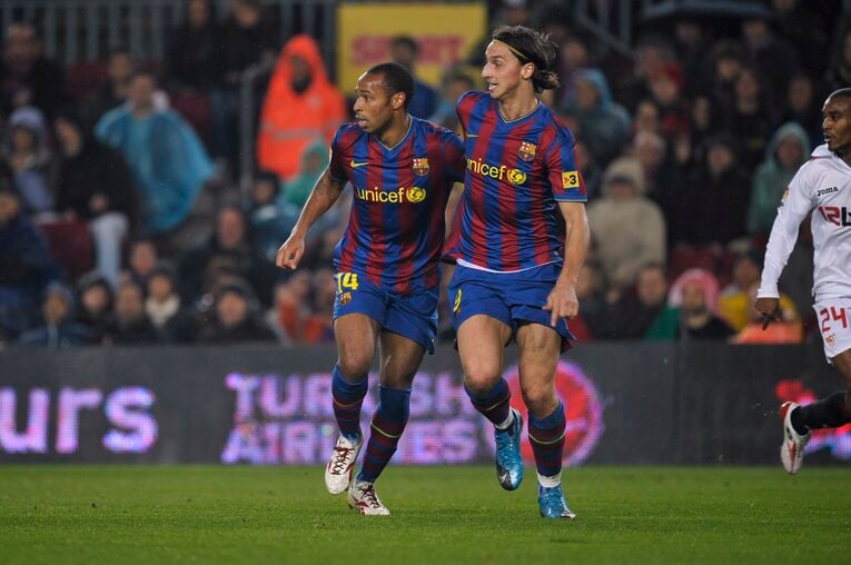 アンリとイブラ様　©Sports Graphic Number