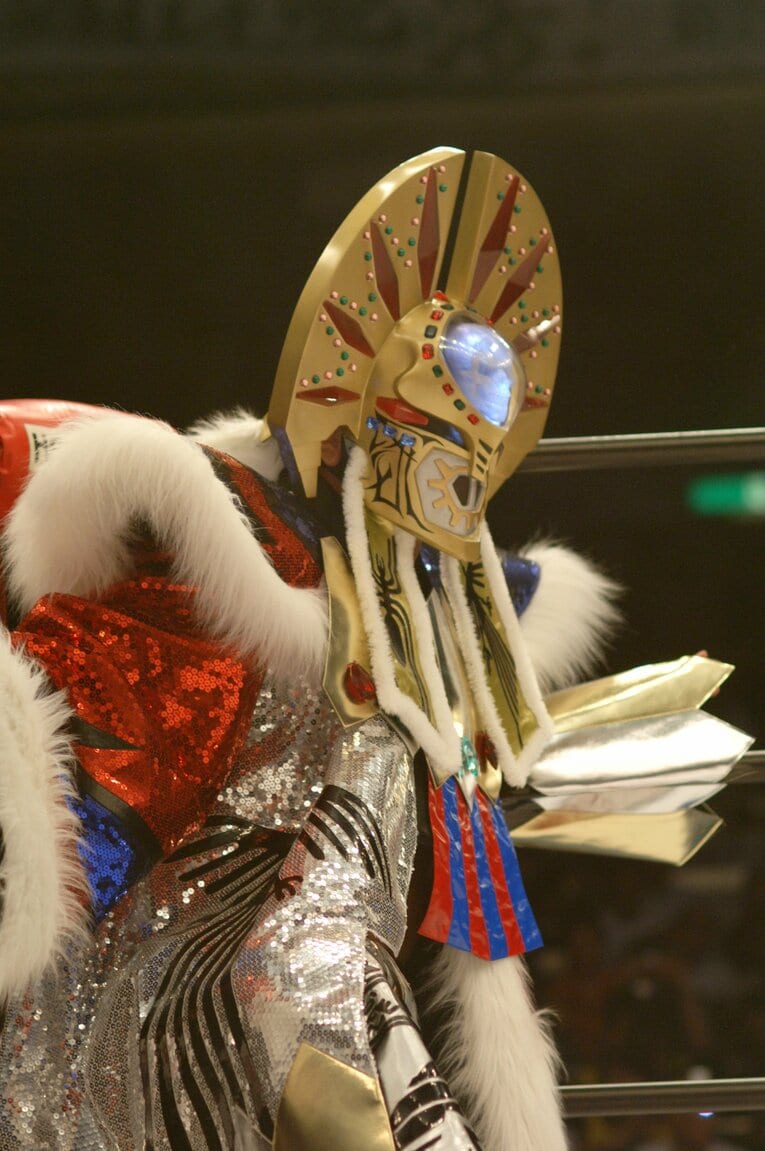 エジプトバージョンで入場したムタ。2006年8月27日、両国国技館