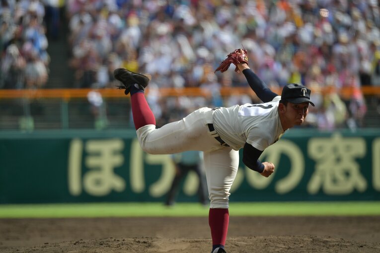 高校3年時の夏の甲子園での柿木。圧倒的な強さで春夏連覇を達成するなど、まさに大阪桐蔭の最強世代だった　©︎Hideki Sugiyama